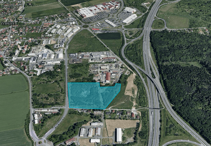 Pozemek pro průmyslový development Černice 