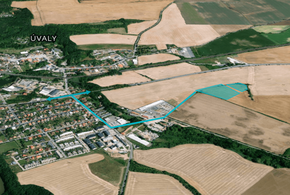 Průmyslový pozemek Úvaly