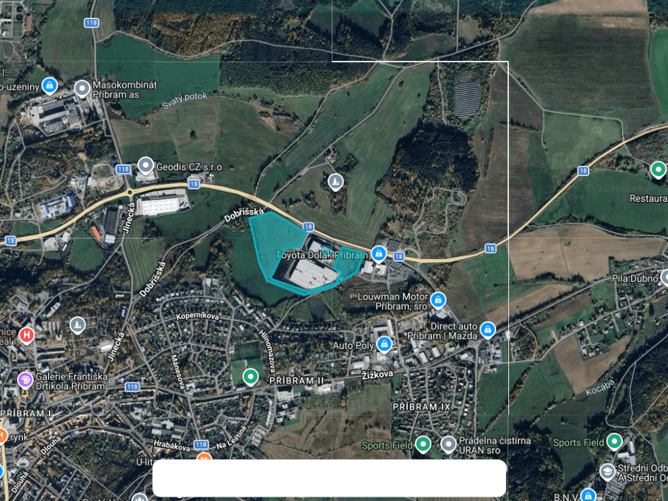 Průmyslový pozemek Příbram