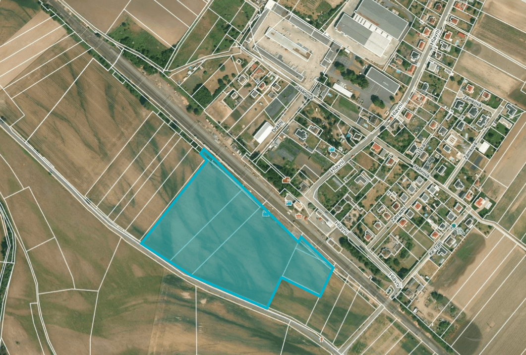 pozemek pro industriální výstavbu Dřísy